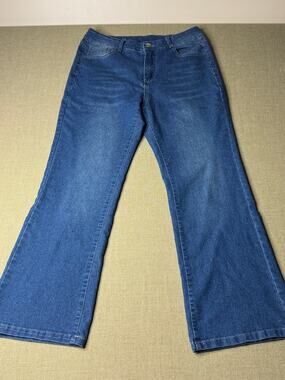 JFS Women’s Size 9 Blue Jeans Flare Bootcut Stretch Denim Mid Rise